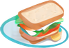 Healthy snack image - sandwich